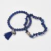 Natural Gemstone Beads Stretch Bracelets BJEW-JB02813-2