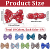10Pcs 10 Colors Handmade Rhinestone Clay Pave Beads CLAY-PA0001-37-2