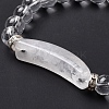 Natural Quartz Crystal Beads Charm Bracelets BJEW-K164-B01-4