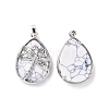 Natural Howlite Pendants G-G900-01P-15-2