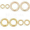 8Pcs 4 Styles Brass Twister Clasps KK-SC0005-68-1