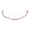Natural Rose Quartz Chip Beaded Necklace NJEW-JN04616-03-1
