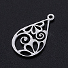 Non-Tarnish 201 Stainless Steel Pendants LS-STAS-S105-JN896-1-2