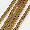 Electroplate Non-magnetic Synthetic Hematite Beads Strands G-J170A-2x2mm-07-1