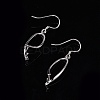 Rhodium Plated 925 Sterling Silver Earring Findings STER-F048-38P-5