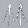 Brass Rhinestone Cup Chain Big Pendants KK-R129-09S-2