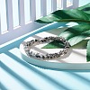 Bling Glass Beads Braided Stretch Anklet AJEW-AN00464-4