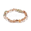 Natural Rutilated Quartz Bead Stretch Bracelets BJEW-K213-38-2