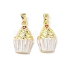 Brass Micro Pave Cubic Zirconia with Enamel Pendants KK-Z134-16G-01-1