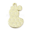 Light Gold Plated Alloy Enamel Pendants ENAM-L041-06C-2