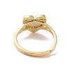 Brass Heart Adjustable Ring for Valentine's Day RJEW-P034-09G-3