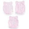 Transparent Spray Paint Glass Beads GLAA-H035-01D-1