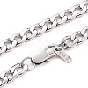 Non-Tarnish Men's 304 Stainless Steel Cuban Link Chain Necklaces X-NJEW-JN03170-01-2