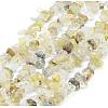 Natural Gold Rutilated Quartz Chip Bead Strands X-G-M205-18-1