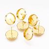 Brass Ear Studs Settings IFIN-Q005-G-1
