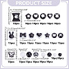 260Pcs 21 Styles Two-tone Acrylic Beads OACR-AR0001-36-2