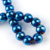 Electroplate Transparent Glass Beads Strands X-EGLA-Q062-8mm-D01-3