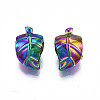 Rack Plating Rainbow Color Alloy European Beads PALLOY-S180-351-2