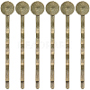 80Pcs Alloy Hair Bobby Pin Cabochon Settings FIND-SC0021-62-7