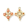 Brass Pave Cubic Zirconia Connector Charms X-KK-G462-45KCG-03-1