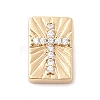 Brass Micro Pave Cubic Zirconia Beads KK-A277-20G-1