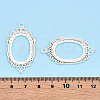 Zinc Alloy Link Cabochon Settings PALLOY-WH0001-35S-3