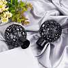 Iron Round Curtain Rod Finials AJEW-WH0248-247-6