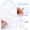12Pcs 304 Stainless Steel Ball Stud Earring Post & 24Pcs Hoop Earring Findings DIY-UN0002-86-4
