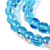 Electroplate Transparent Glass Beads Strands EGLA-Q132-4MM-A04-3