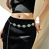1Pc Alloy with Resin Imitation Turquoise Oval Link Chain Belts AJEW-CY0001-79B-7
