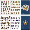 4 Sets 4 Style Christmas & Halloween Cloth Water-soluble Embroidery Aid Drawing Sketch AJEW-WH20039-001-1