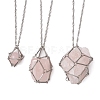 3Pcs 3 Sizes 304 Stainless Steel Singapore Chain Macrame Pouch Pendant Necklace Making SA-CJ982C-P-5
