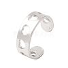 304 Stainless Steel Cuff Open Rings for Women SA-CBA82C8-20P-4