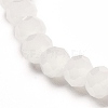 Faceted Glass Rondelle Beads Stretch Bracelet for Kid BJEW-JB06807-19-3