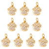 Brass Micro Pave Clear Cubic Zirconia Charms X1-RJEW-T063-38G-NF-3
