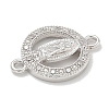 Rack Plating Brass Micro Pave Clear Cubic Zirconia Religion Virgin Mary Connector Charms KK-L224-094P-02-2