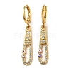 Real 18K Gold Plated Brass Dangle Leverback Earrings EJEW-A033-17G-01-1