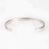 Tarnish Resistant 201 Stainless Steel Cuff Bangles BJEW-Q685-07-3