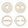 16Pcs 4 Style Plywood Candle Wick Holders WOOD-BC0001-14-1