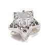 Brass Micro Pave Cubic Zirconia Beads KK-D408-11S-02A-2