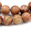 Natural Wood Lace Stone Beads Strands G-Q462-64-8mm-2