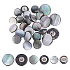 30Pcs 3 Styles 1-Hole Shell Alloy Shank Buttons BUTT-NB0002-07-1