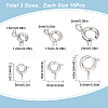 SUNNYCLUE 30Pcs 3 Styles 304 Stainless Steel Smooth Surface Spring Ring Clasps STAS-SC0004-41-2