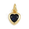 Brass with Cubic Zirconia Pendants KK-A269-67C-G-1
