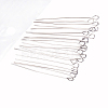 1.5 Inch 304 Stainless Steel Eye Pin Open Eye Pins for Jewelry Making STAS-PH0003-13C-1