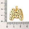 Brass Micro Pave Cubic Zirconia Pendants KK-E061-03G-13-3
