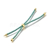 Braided Cotton Cord Slider Bracelet Making MAK-R001-01G-27-3