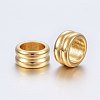 304 Stainless Steel Grooved Beads STAS-E436-13G-2