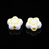 Opaque White Acrylic Beads MACR-N012-04-4