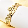 Summer 304 Stainless Steel Cuff Bangles for Women BJEW-F510-01G-2